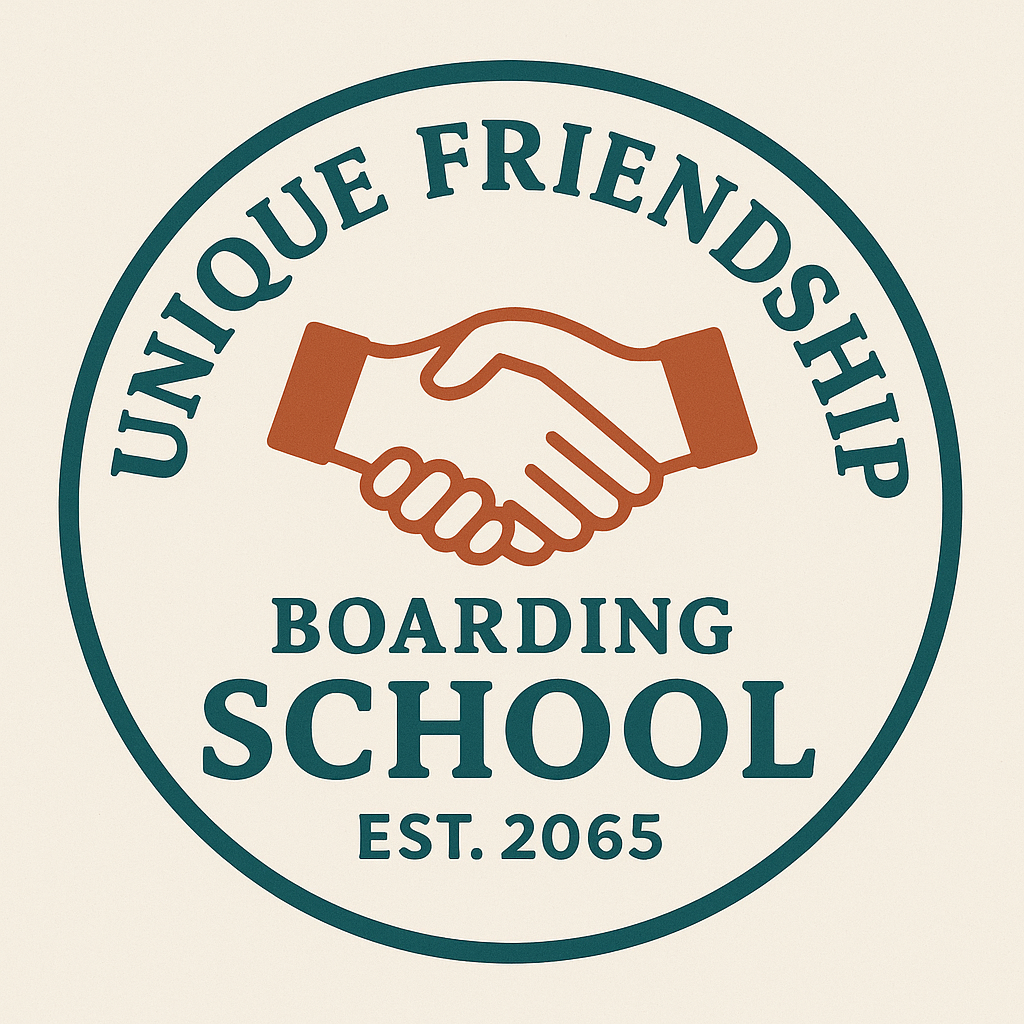 Cambridge Academy logo with golden shield emblem and blue background